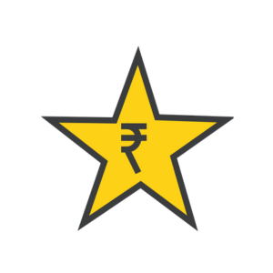 rupees in star vector